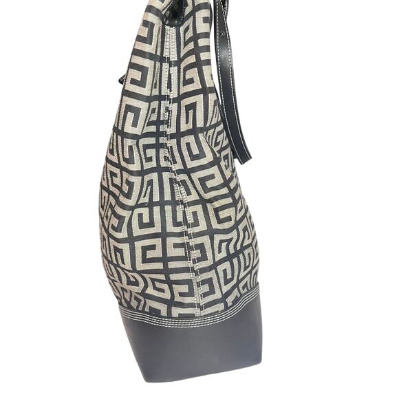 Authentic Givenchy Canvas & Leather Tote – Geometric Print Adjustable Straps - Picture 13 of 16